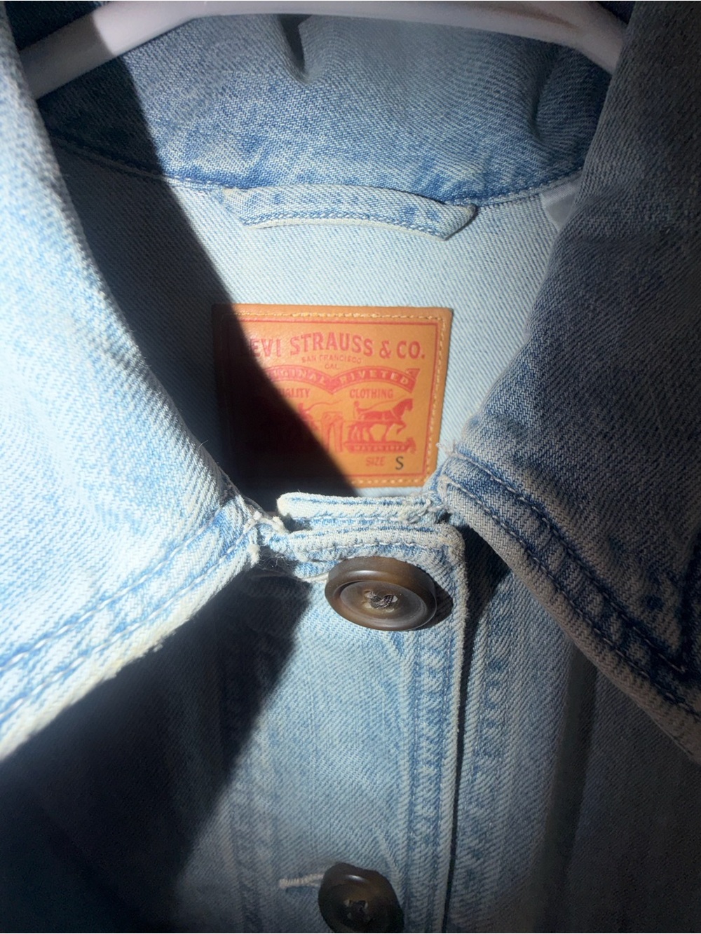 Vintage Levi Light Blue Denim Chore Jacket for Women RARE - Picture 6 of 9